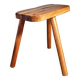 Solid wood tripod stool from the 50s