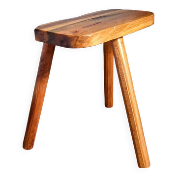 Solid wood tripod stool from the 50s