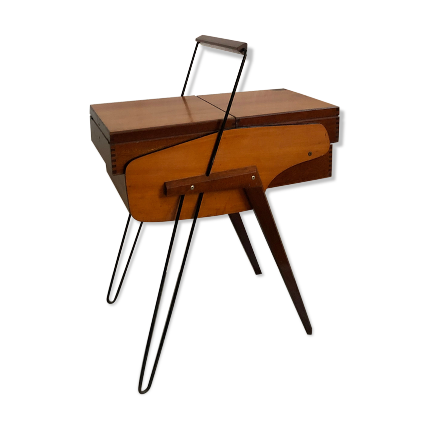 Vintage modernist sewing cart