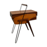 Vintage modernist sewing cart