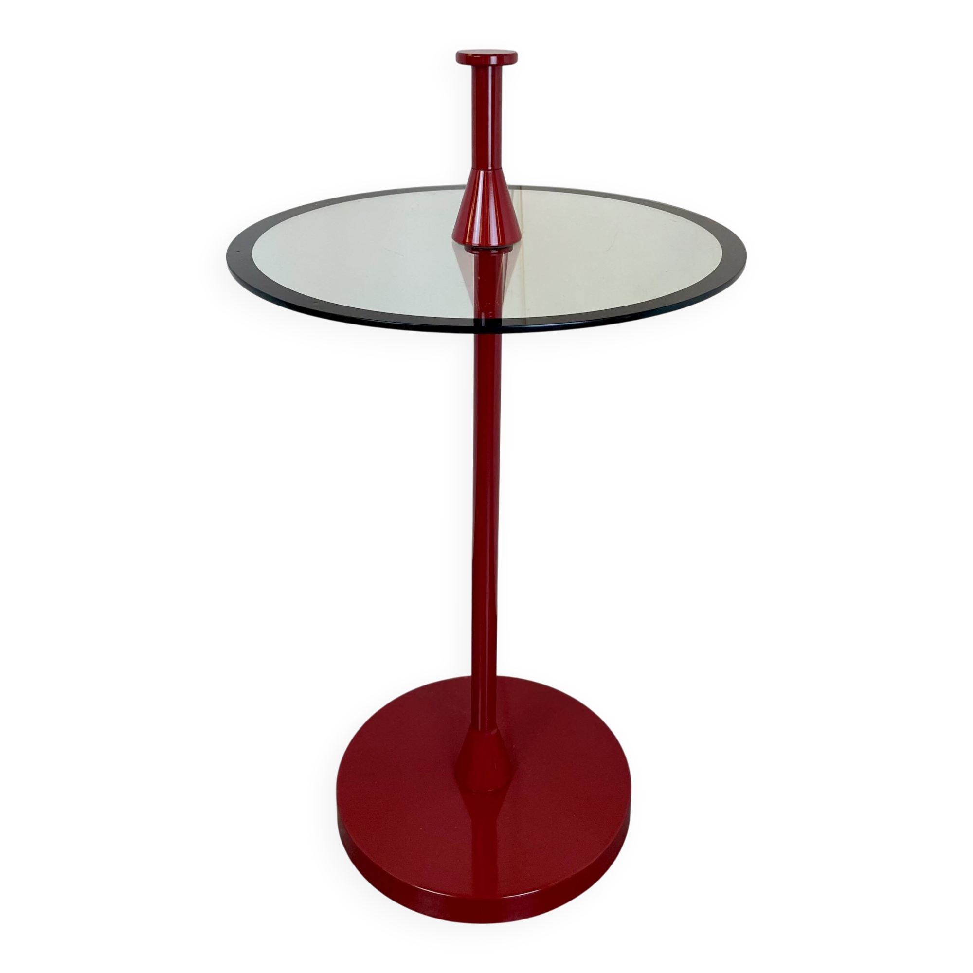 Postmodern Red Side Table, 1980s