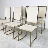 Vintage brass dining chairs by Belgo chrom, 1970s