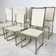 Chaises de salle à manger vintage en laiton par Belgo chrom, années 1970