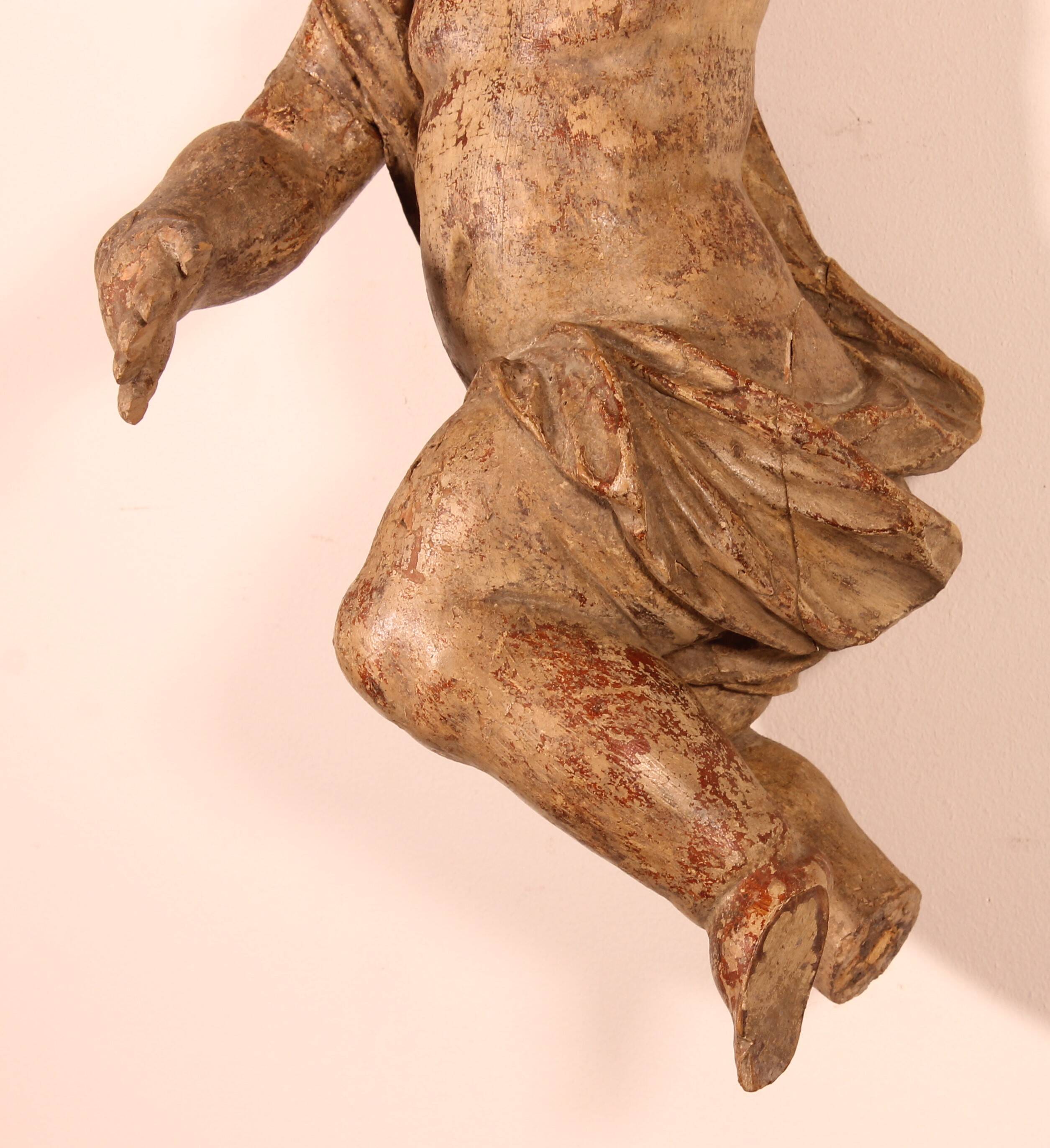 Carved Wooden Cherub - 18th Century