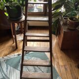 Antique 6-step wooden stepladder