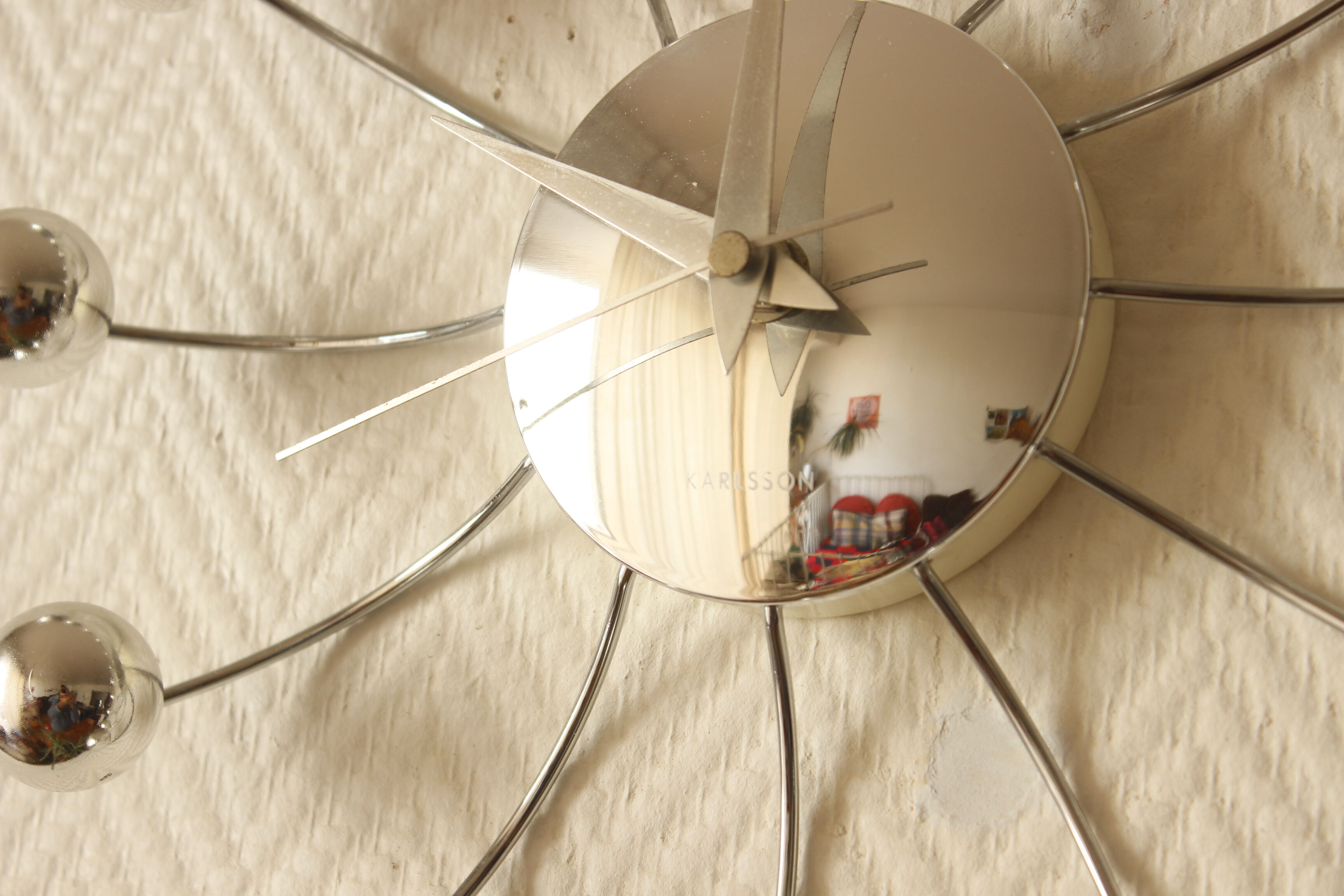 Karlsson Spider Chrome clock