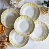 Set of 5 soup plates FB Badonviller