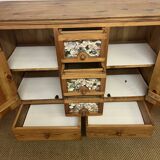 Commode en pin massif vintage