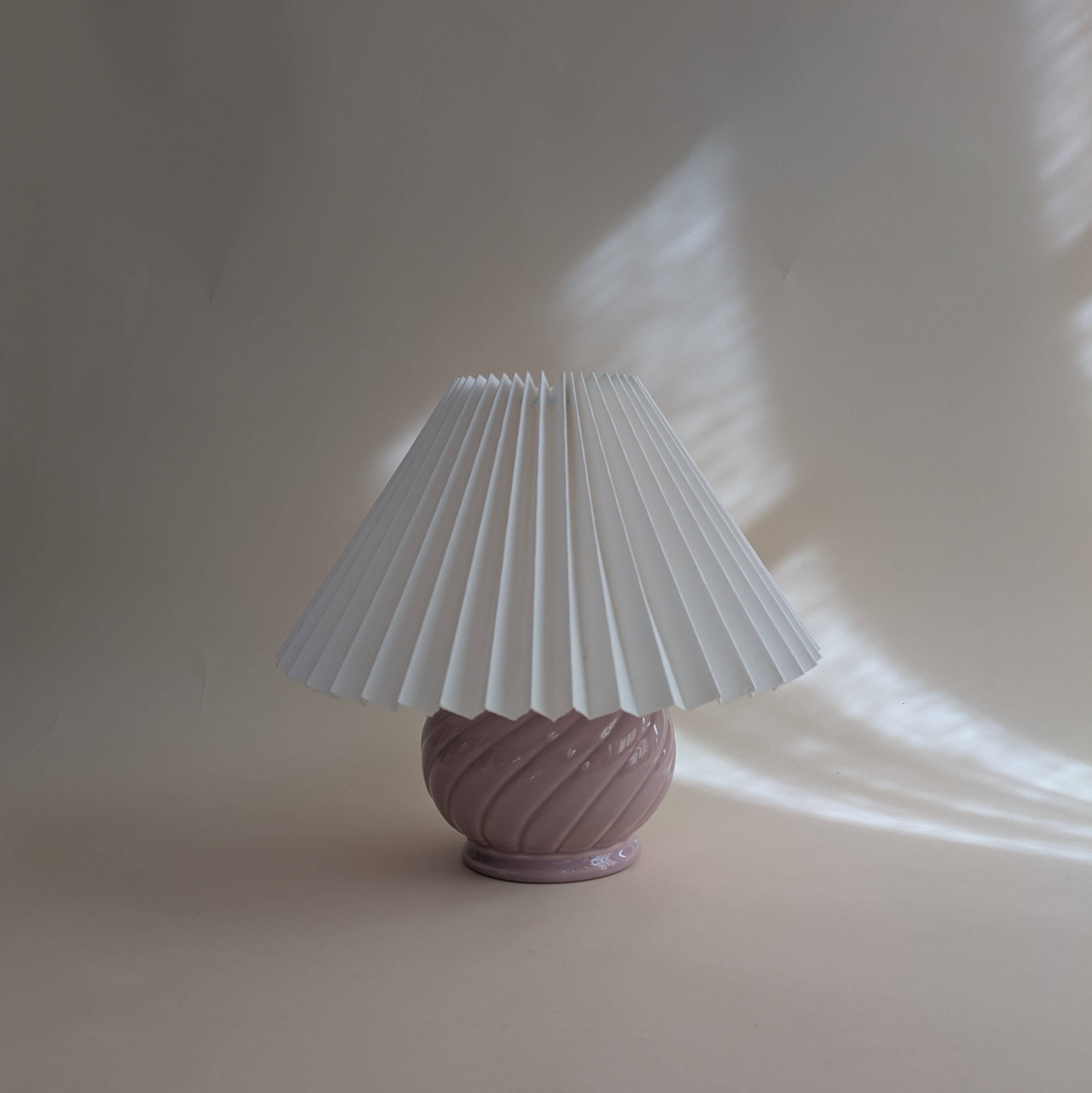 Candy pink ceramic lamp