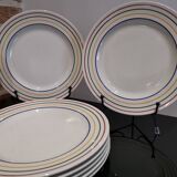 Series of 8 dessert plates Primula Italian earthenware San Marciano Ceramiche