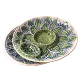 Two artichoke earthenware plates