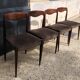 4 chaises scandinaves années 60