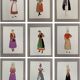 Lithographie costumes nationaux - Champagne