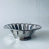 Vintage basket in silver metal apple shape