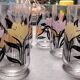 Verres à jus vintage décor floral