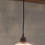 Vintage globe table lamp in glass - mid 20th century