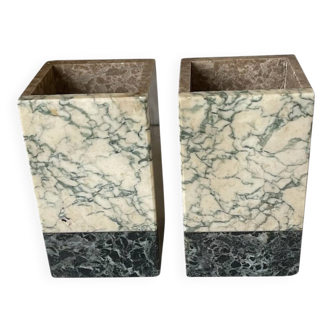 Pair of Art Deco marble bookends
