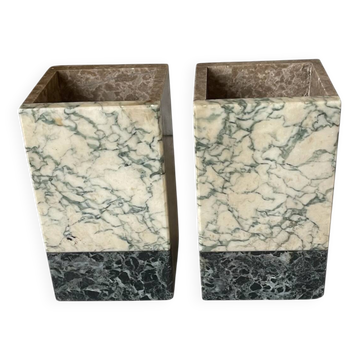 Pair of Art Deco marble bookends