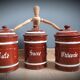 Trio pots kitchen brown