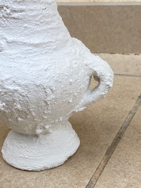 Lot de 3 vases vintage blanchis