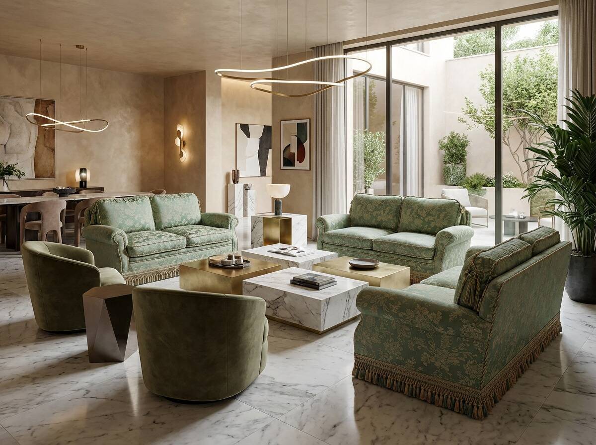 Tris di Divani d’Autore – Pregiata Seta di San Leucio