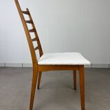 4 Scandinavian chairs, teak with boucle seats.