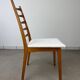 4 Scandinavian chairs, teak with boucle seats.