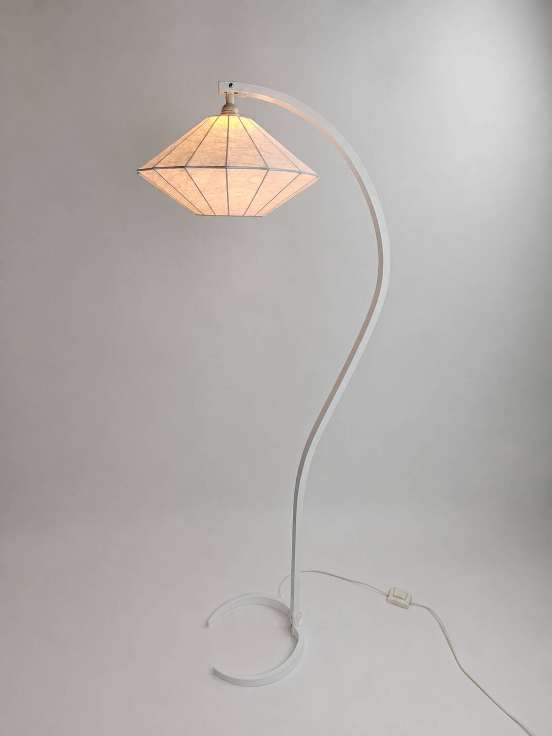Caprani floor lamp with graphic cocoon shade, Denmark, 1970s
