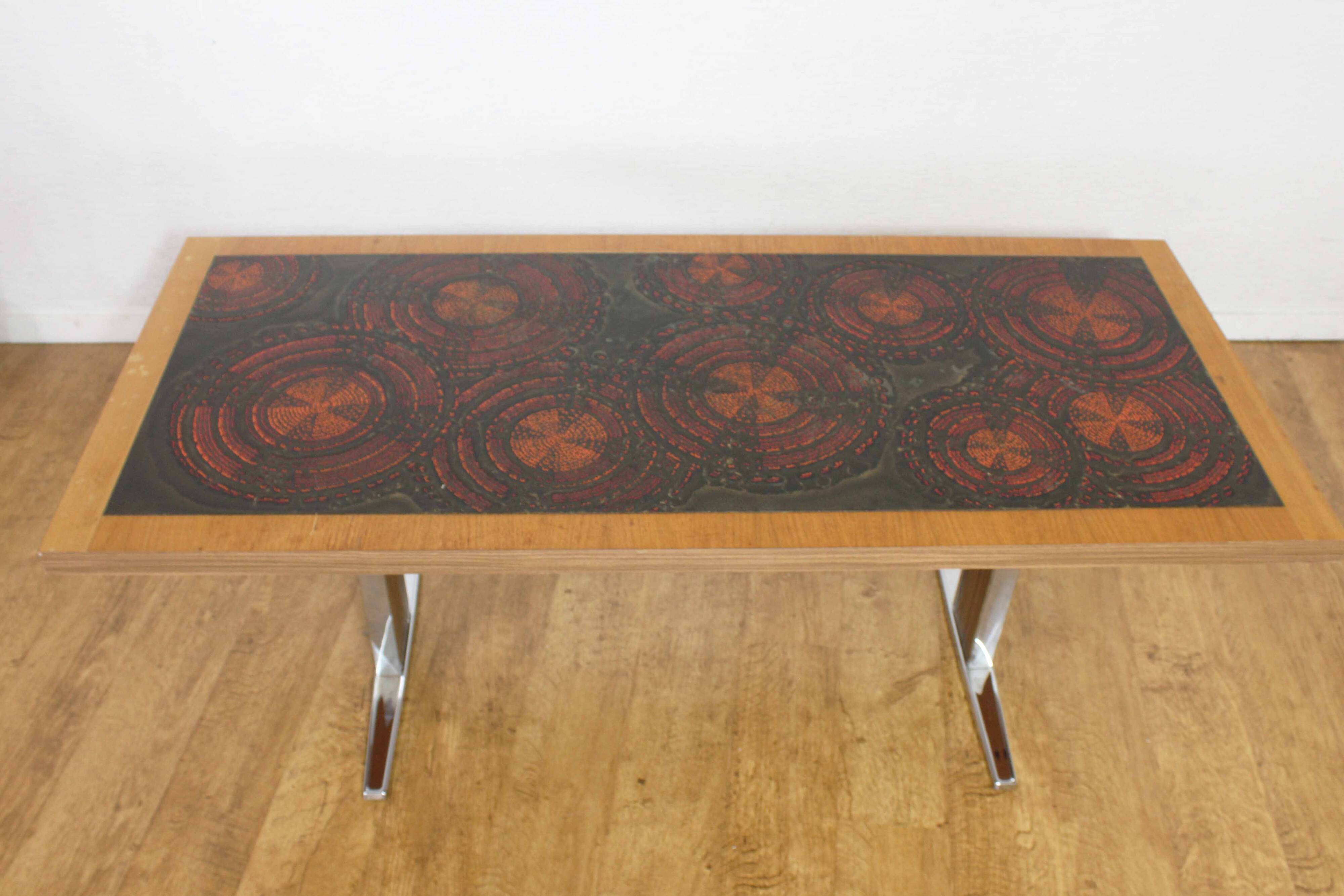 1970s rise and fall coffee table