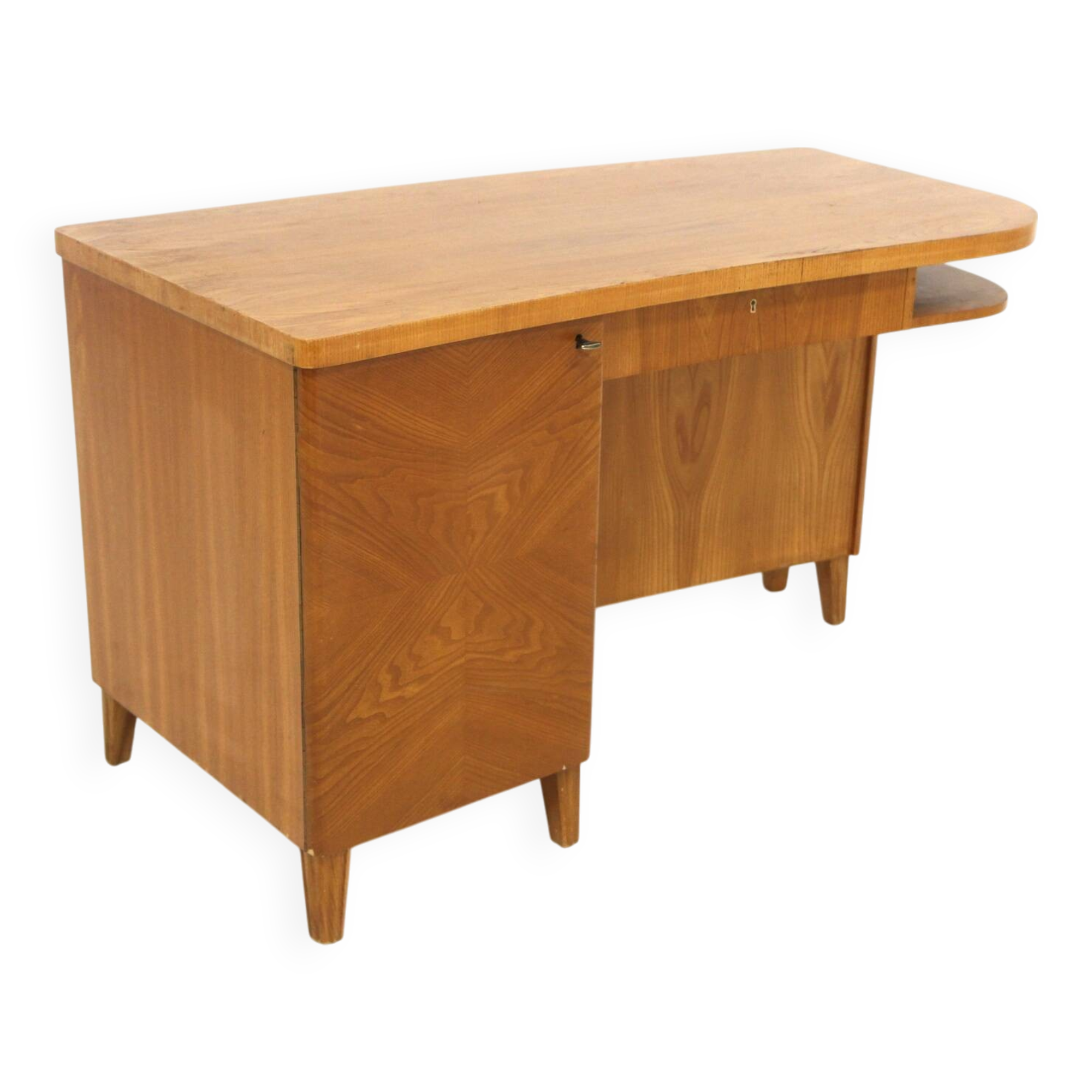 Scandinavian elm desk, by Swedish Modern, Sweden, 1940