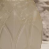 Art Deco molded and satin-finished glass vase, circa 1930