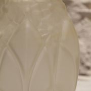 Art Deco molded and satin-finished glass vase, circa 1930