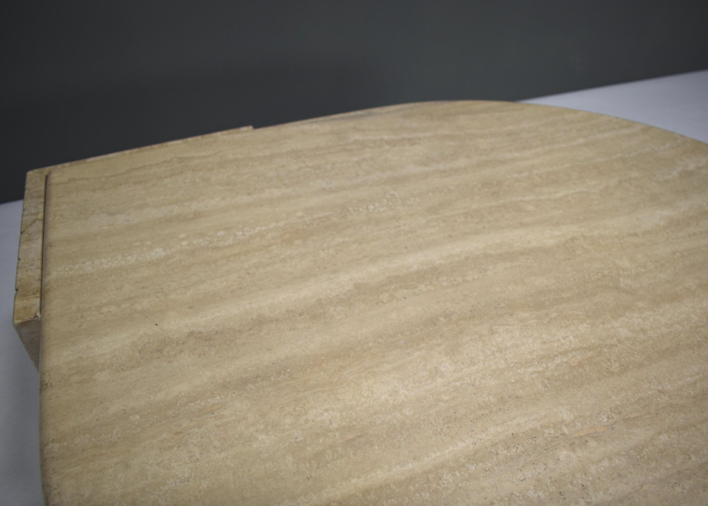Travertine coffee table by Roche Bobois France 1970