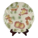 Cake or serving dish barbotine Salins, fruit pattern