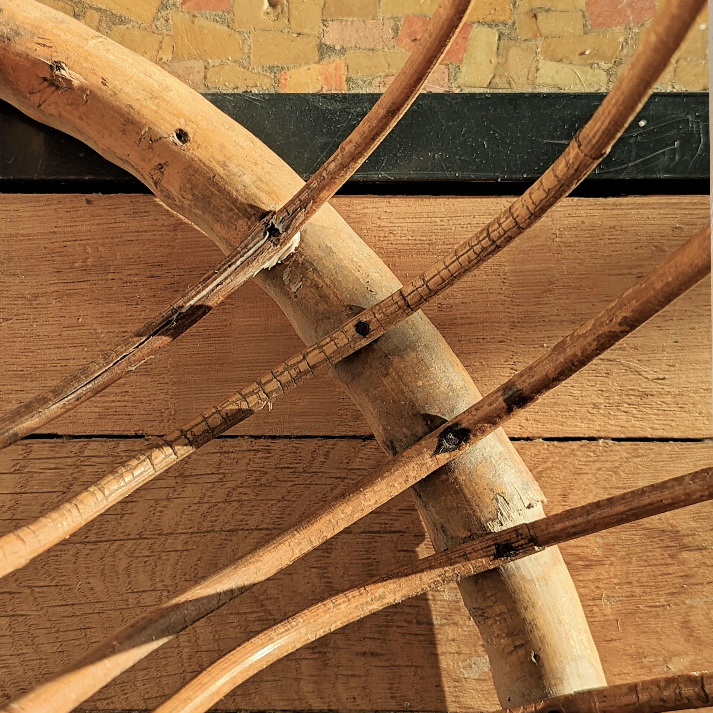 Rattan floor lamp, 60s