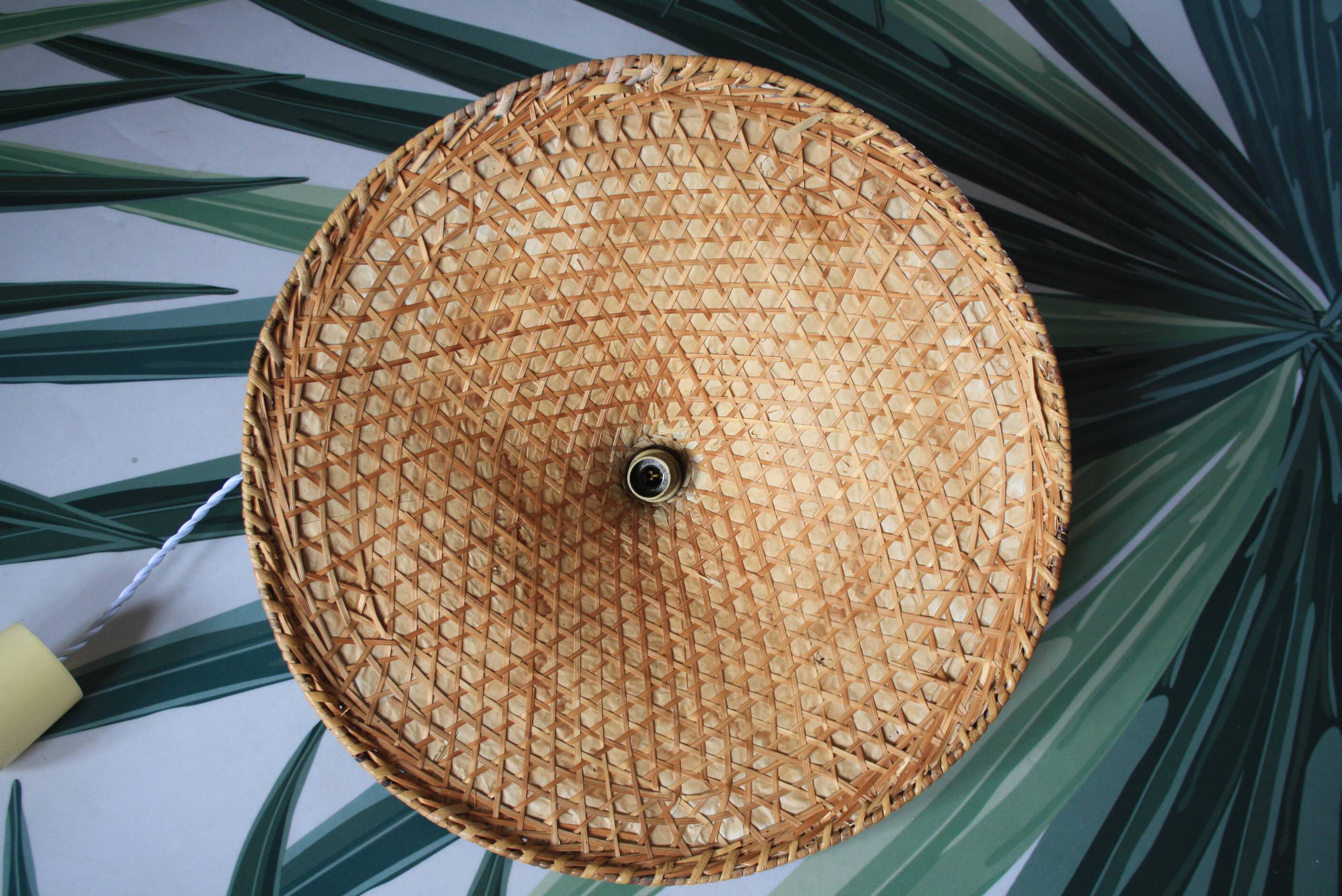 Chinese paper and rattan hat suspension