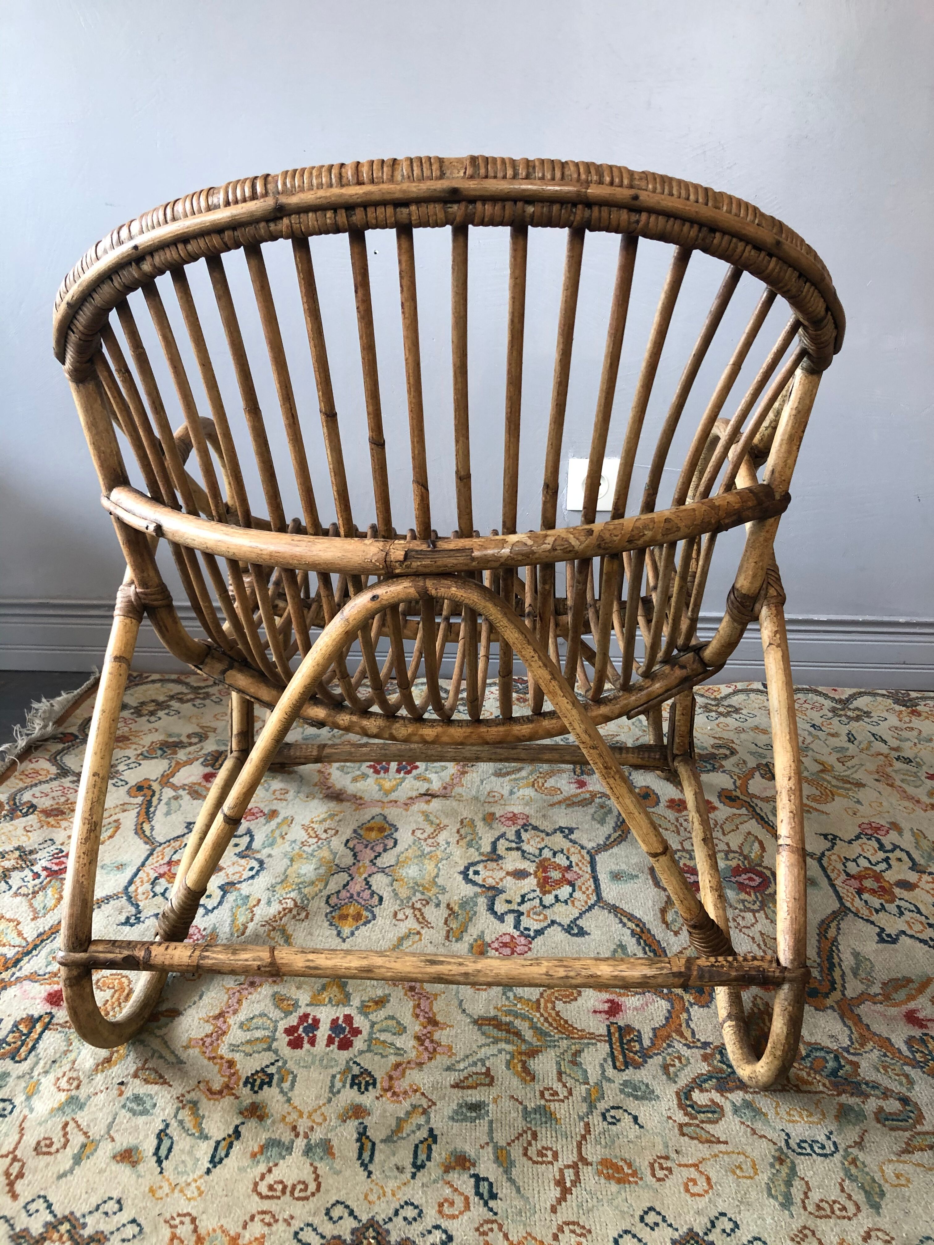 Rattan basket chair