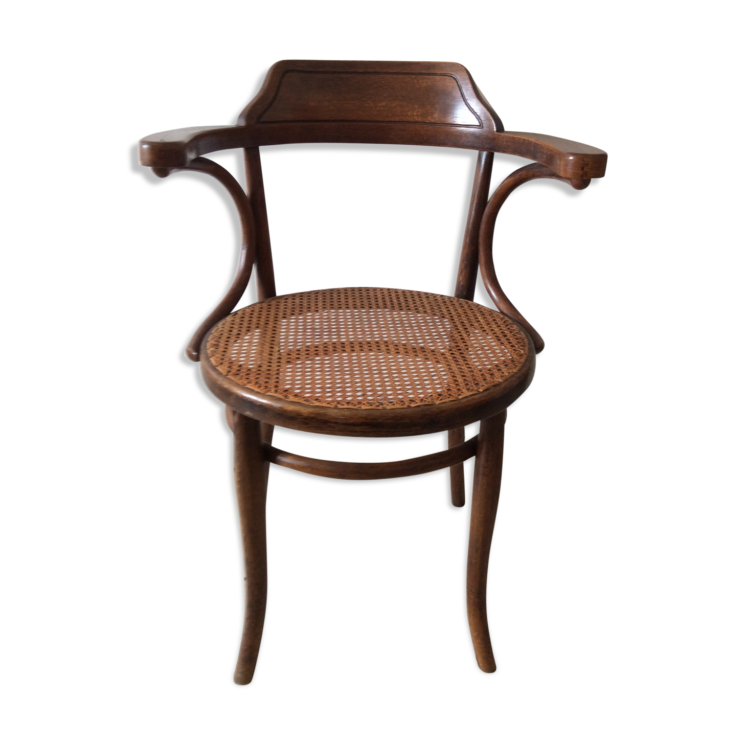 Office Thonet armhair canage and wood
