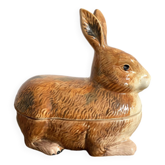 Ceramic rabbit, zoomorphic terrine