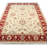 Tapis floral tissé à la main en laine rouge ziegler - 200x282
