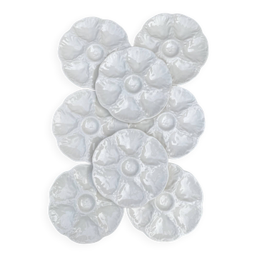 Gien oyster plates in earthenware
