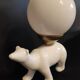 White ceramic bear lamp