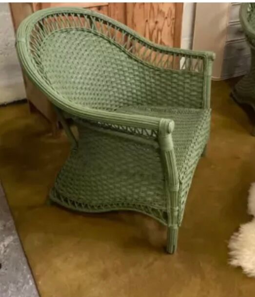 Paire de fauteuils rotin
