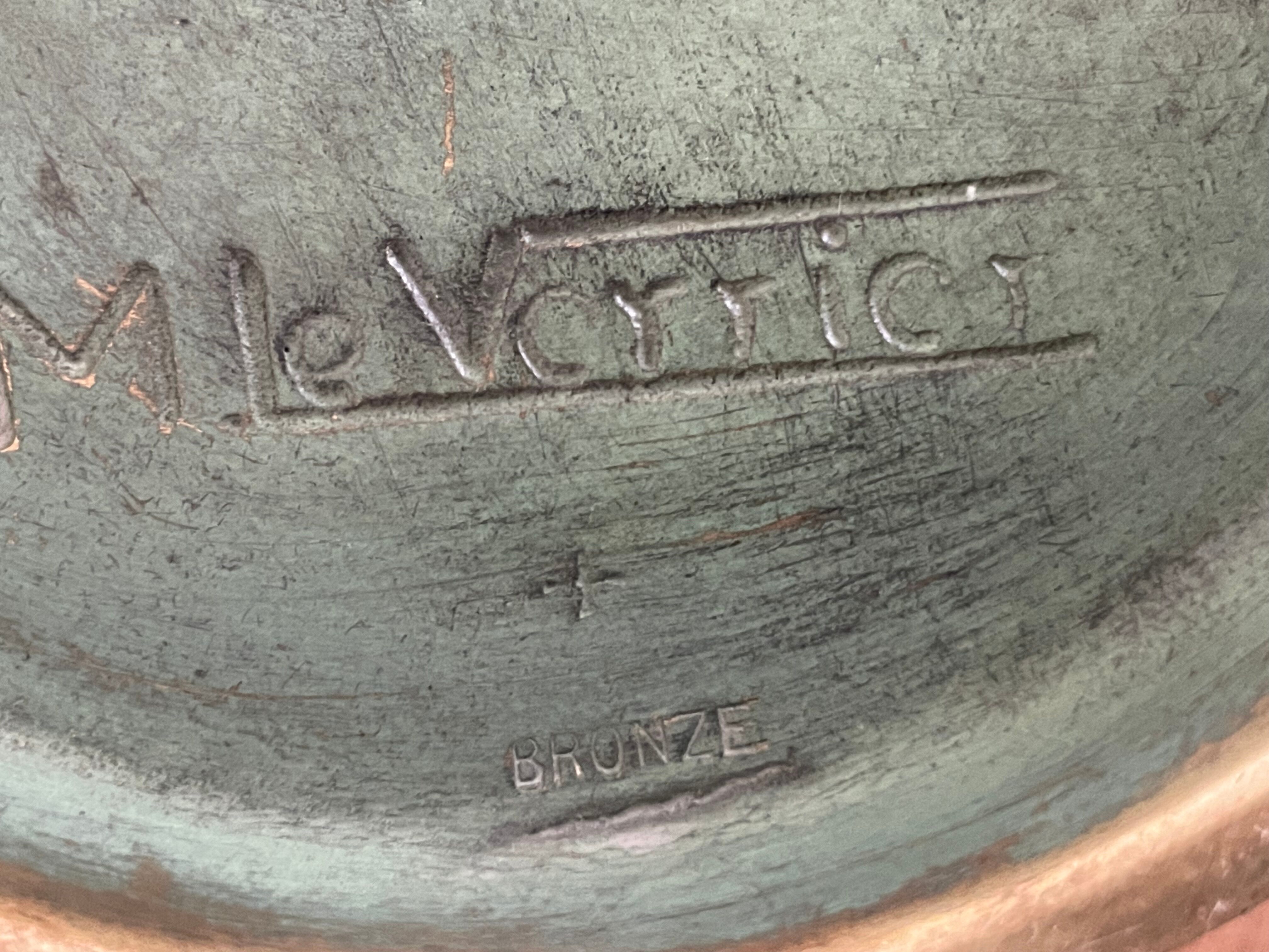 Bronze and ceramic pot Max le Verrier