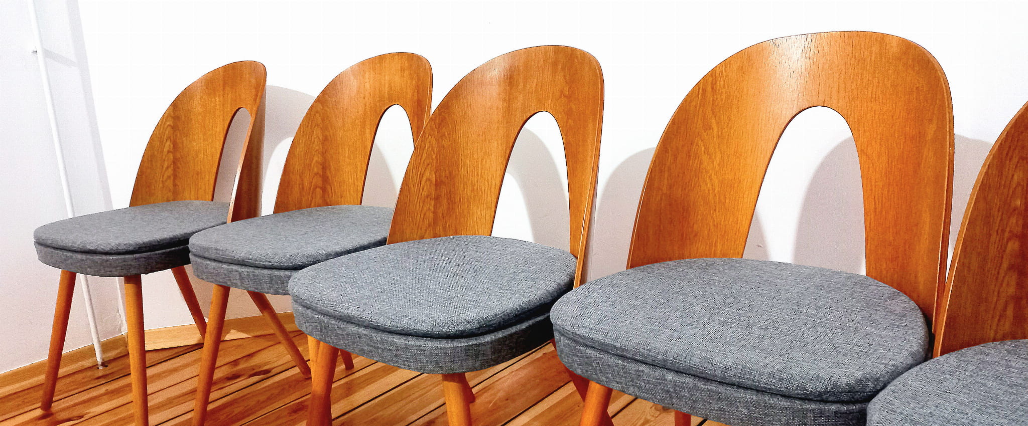 Set of five chairs, design. A. Suman, Tatra Nabytok, Czechoslovakia, 60s