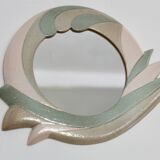 Ceramic mirror, 1970s, signed.