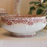 Ironstone salad bowl Moulin des loups, Athens model, red