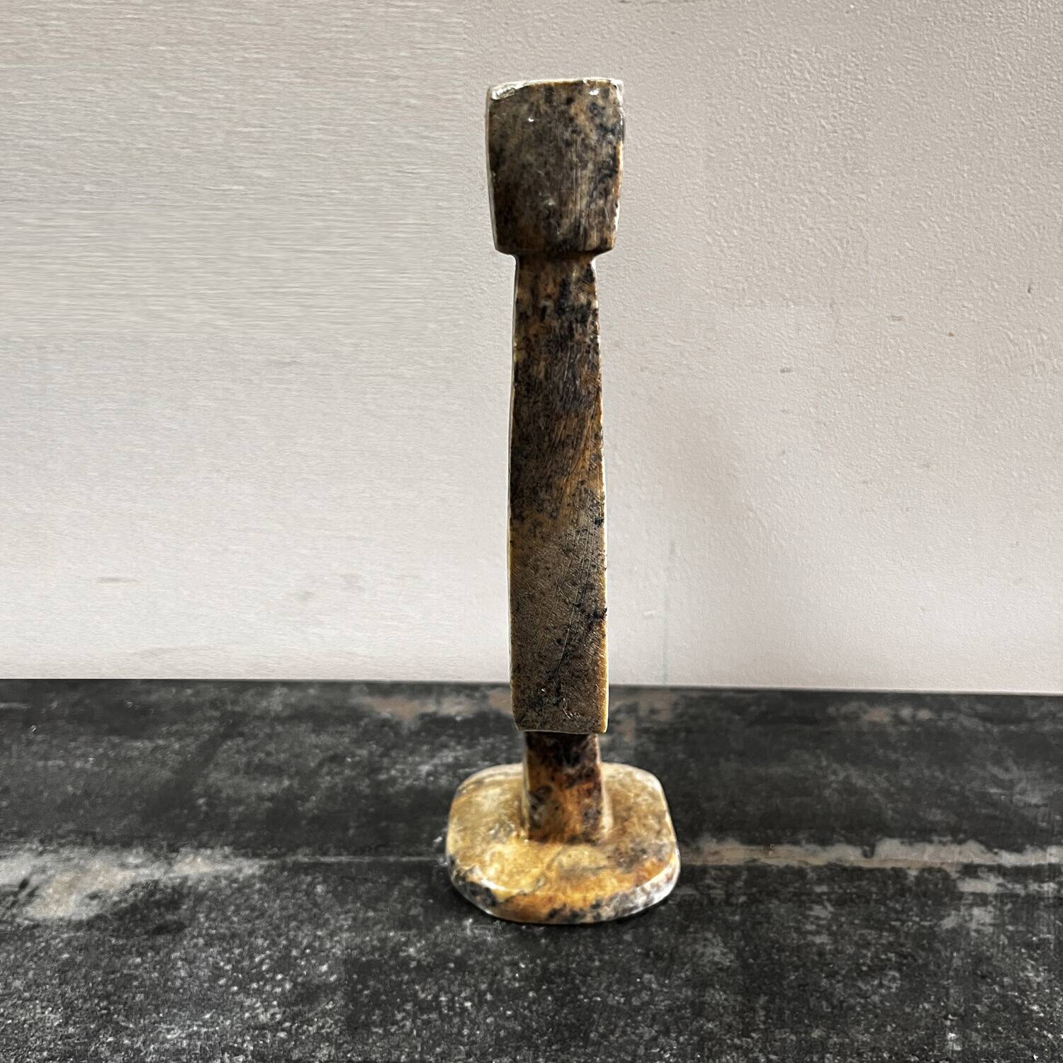 Brutalist stone candlestick