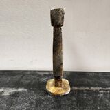 Brutalist stone candlestick