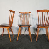 Set of 3 Baumann chairs model "Minuet"